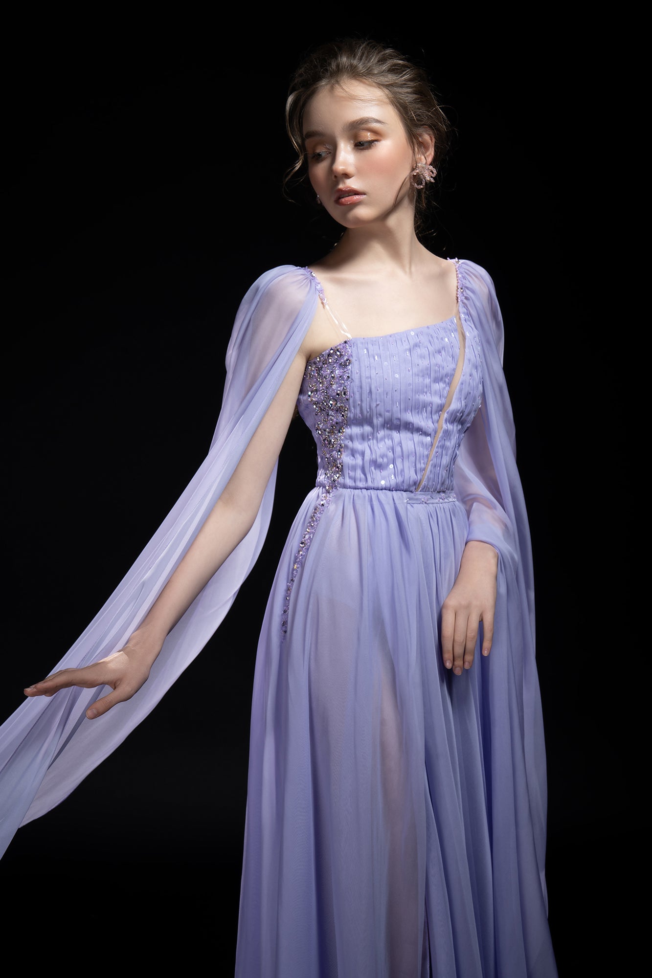 Jane Silk cape dress