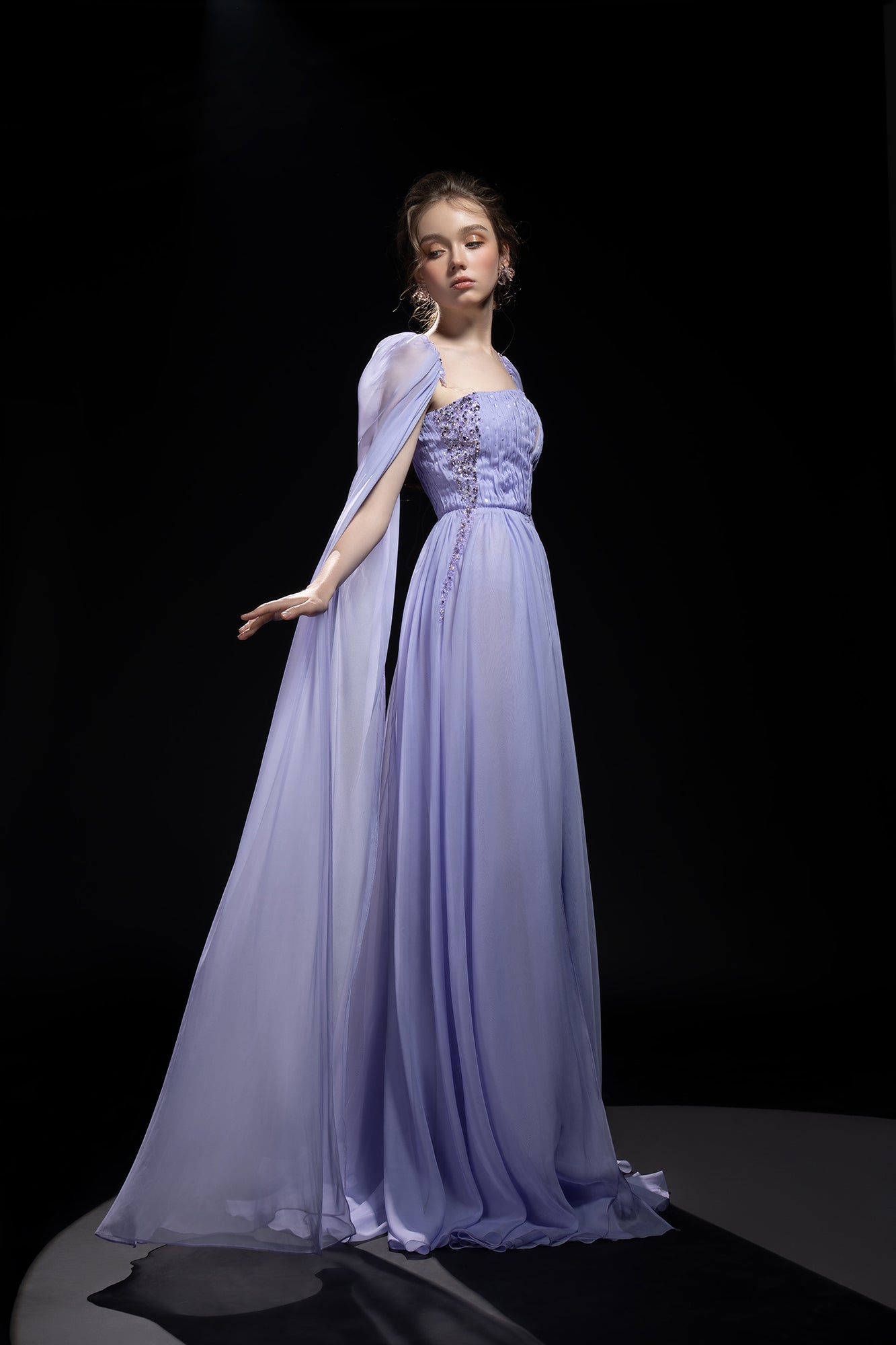Jane Silk cape dress