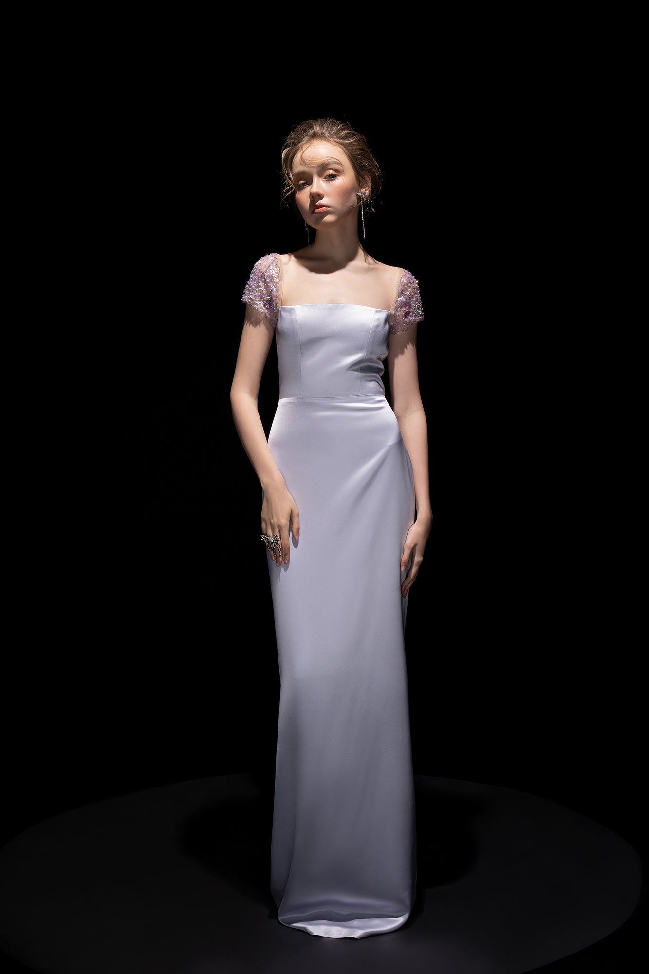 Cara Silk satin attached dress