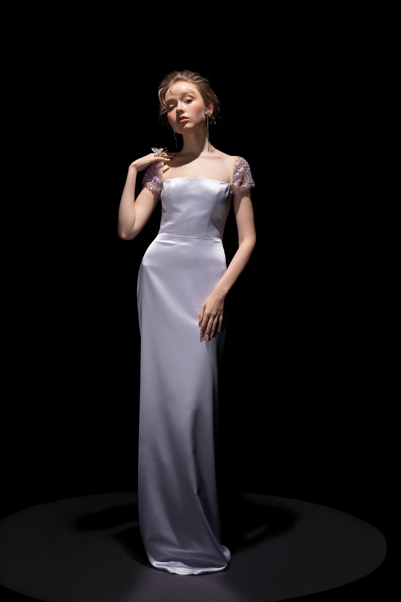 Cara Silk satin attached dress