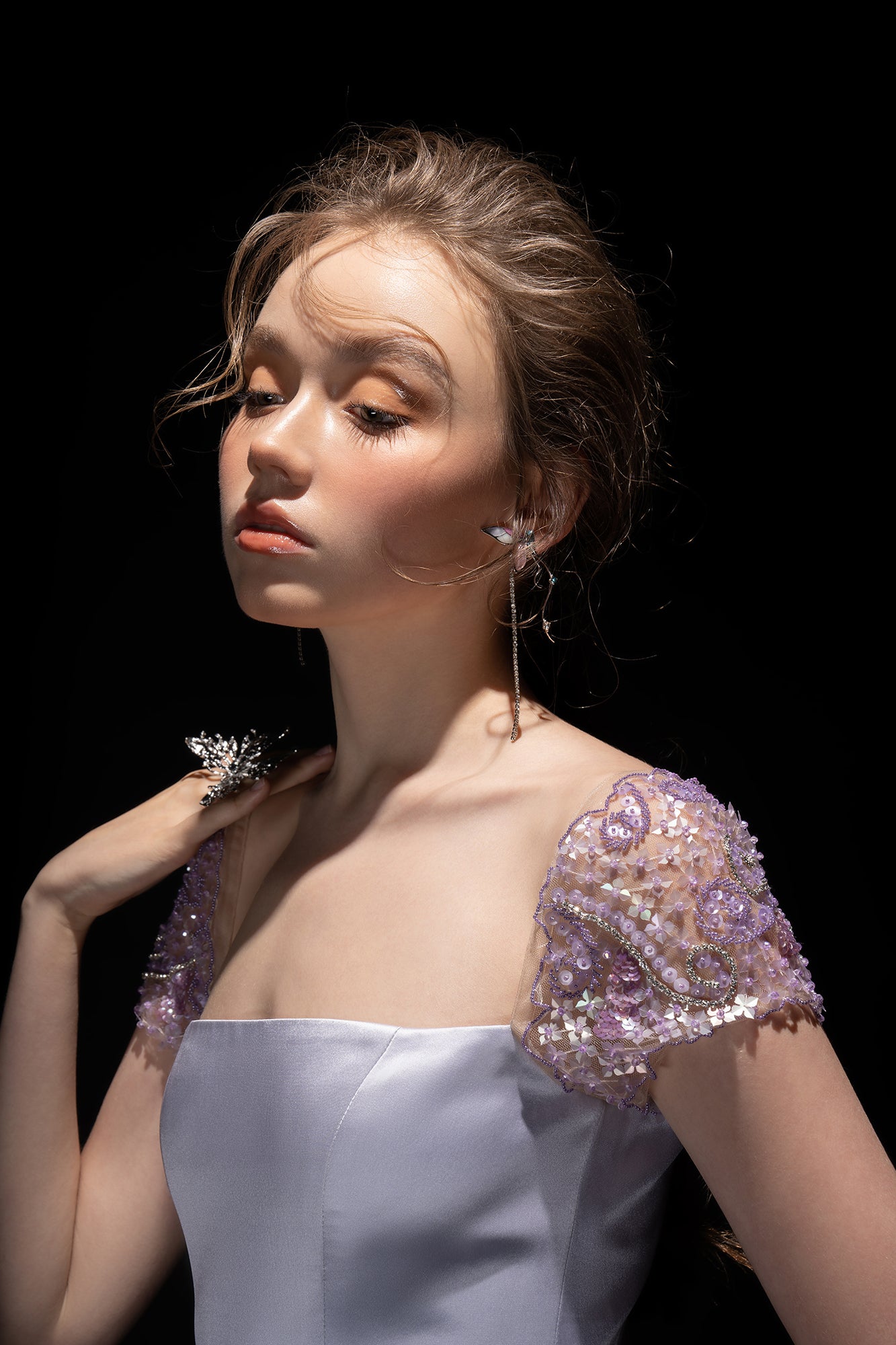 Cara Silk satin attached dress