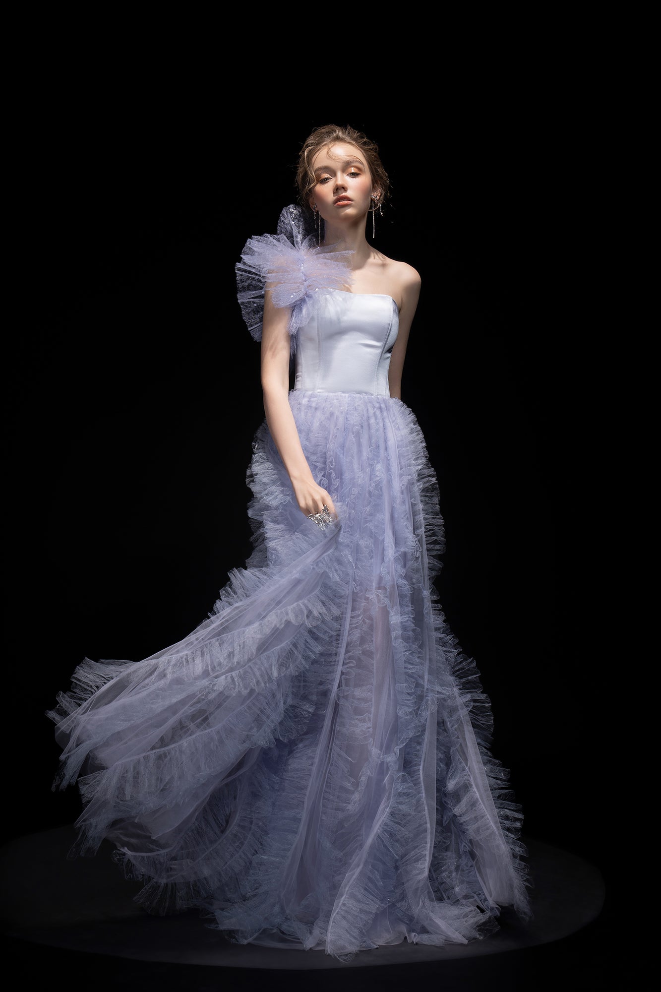 Jani tulle ruffles dress