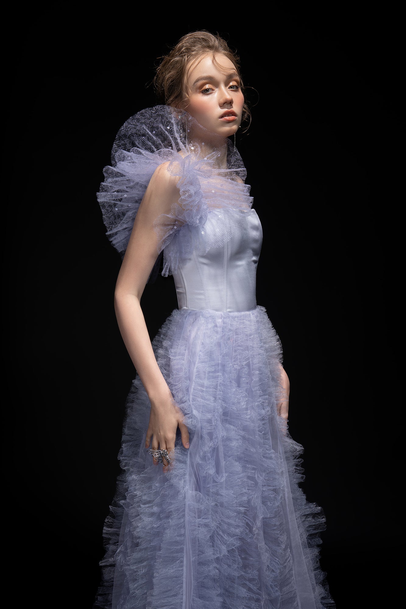 Jani tulle ruffles dress
