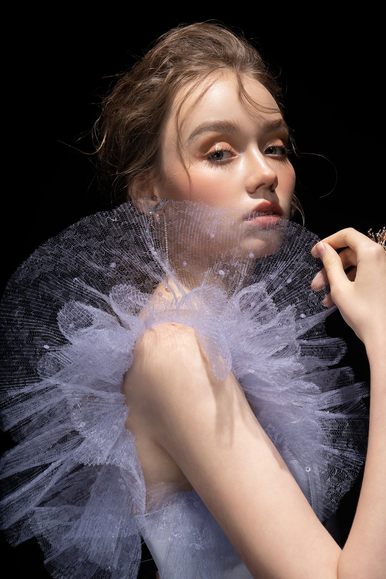 Jani tulle ruffles dress