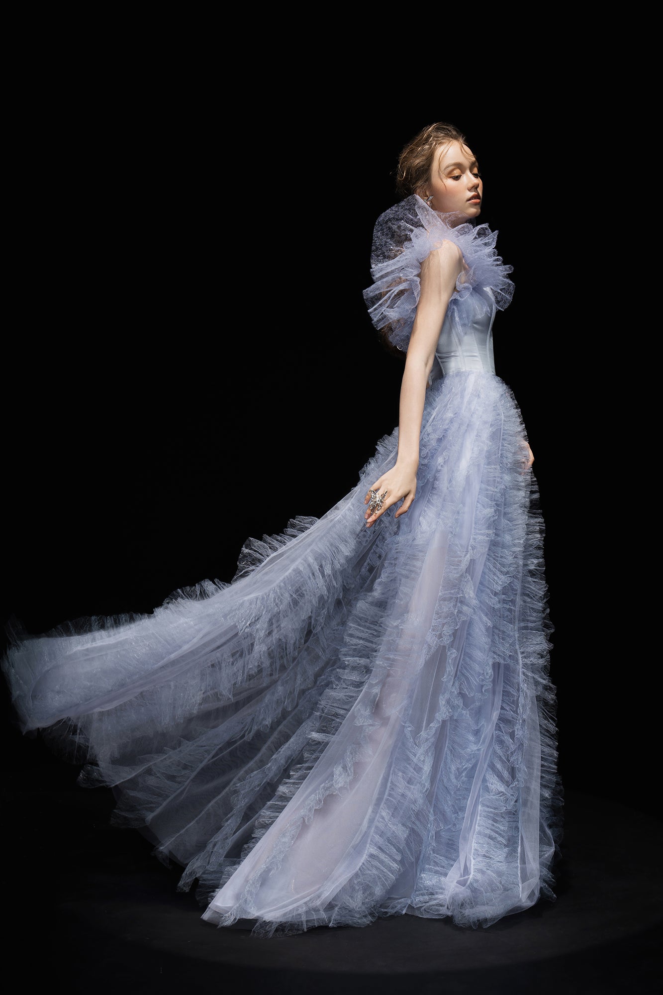 Jani tulle ruffles dress